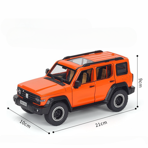Modelo de Auto Fundido a Presión 1:24 Tanque <span class=keywords><strong>300</strong></span> con Sonido y Luz, Puerta Abatible, Decoración Coleccionable, Modelo de Metal de Auto de Marca China - Product Image 1