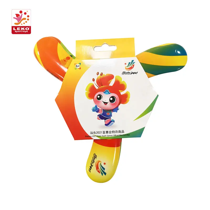Shantou 2021 Asian Youth Game Kids outdoor sport flying disc pu foam boomerang