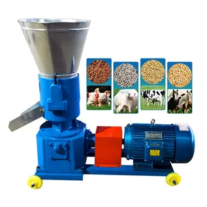 2.5mm 3mm 4mm 6mm poultry fish feed processing pellet machines 220v/380v animal feed pellet machine for sell with Grinding disc