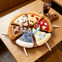Porte-clés en peluche souris pizza virale, amusant, en forme de nourriture, pour TikTok, breloque de sac à dos, mignonne poupée en peluche souris, décoration suspendue, cadeau pour enfants, États-Unis