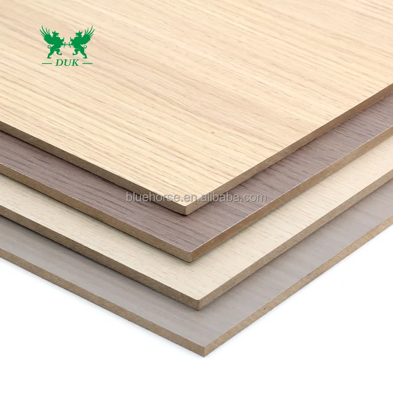 1220x2440x16mm 18mm Melamin kleber E0 E1 Holzmaserung Melamin beschichtete MDF-Möbel platte für Dekoration Fabrik preis aus China