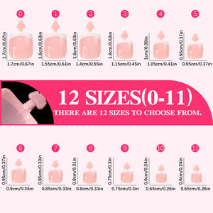 Unghie Finte per <span class=keywords><strong>Piedi</strong></span> in ABS, Design Francese, Vegane, Applicazione a Pressione, Moda all'Ingrosso - Product Image 5