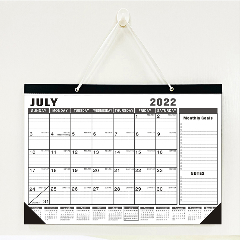 Оригинальный спиральный ежемесячный флип-планировщик 2022 2023 настенный календарь на заказ