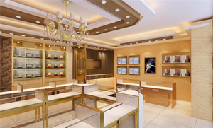 Mới Nhất Ưa Thích Nội Thất Tùy Chỉnh Thiết Kế Bố Trí Cho New Jewelry Showroom Rực Rỡ Đồ Trang Sức Cửa Hàng Bán Lẻ Hiển Thị Phù Hợp Nhà Máy Bán - Product Image 2
