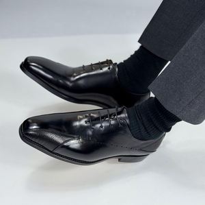 Newly Designed Luxurious Handmade Men's Wedding and Business Formal <b>Shoes</b> in Black Color <b>Height</b> <b>Increasing</b> Anti-slip Waterproof - Product Image 1