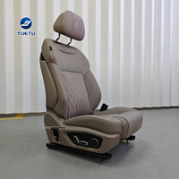 Siège conducteur en cuir de luxe, réglage électrique 4 directions, siège avant de voiture avec surpiqûres matelassées pour VW BMW Série 3 Série 5