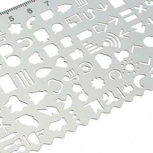 <span class=keywords><strong>Pochoir</strong></span> en acier inoxydable, modèle de dessin à faire soi-même, métal à usages multiples, pour dessin - Product Image 3