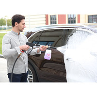 Canon bouteille de mousse de neige 1l, équipement de lavage de voiture, à haute pression, à dégagement rapide, réglable, bouteille