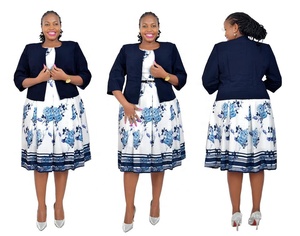 Conjunto de Dos Piezas para Mujer Talla Grande 5XL, Ropa Femenina, Traje de Vestir para Iglesia o Día de Domingo, para Mujeres Elegantes - Product Image 2