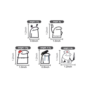 Broches en émail Flork Meme, infirmière avec seringue, pouce levé, broche de dessin animé, badge de revers, bijoux en gros - Product Image 6