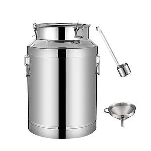 China Factory Supply Airtight Barrel Tea Cans 25 Litre Bucket Stainless Steel Milk Can 40 Liters For Transport