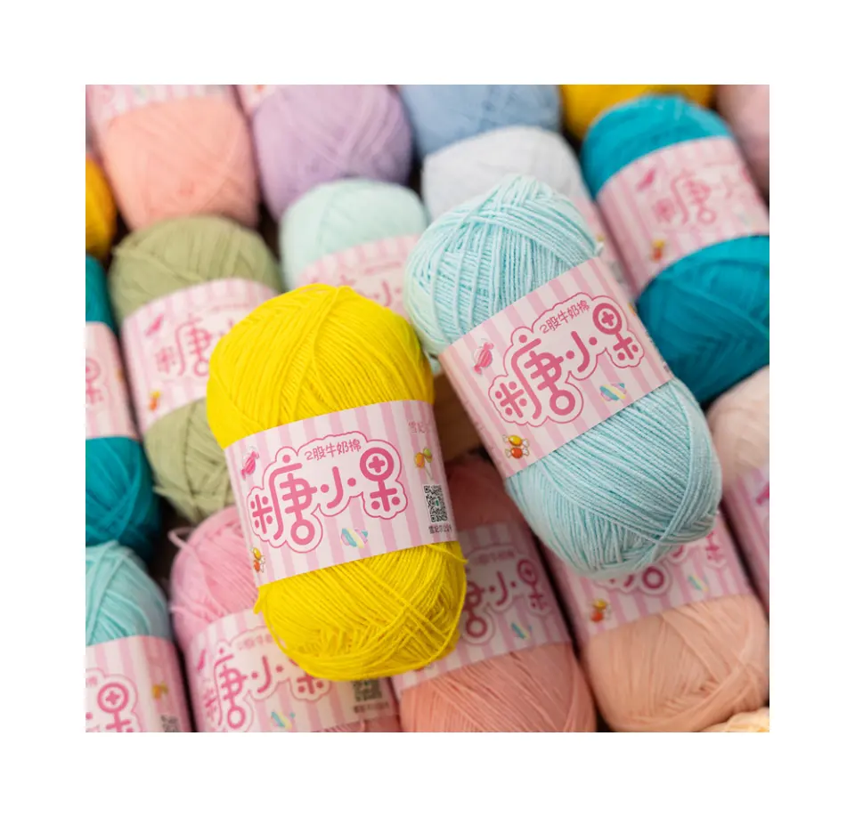 Factory hot sale 40g cotton acrylic blended yarn high strength ring spun crochet yarn