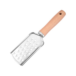 Stainless Steel Cheese Grater With Wooden Handle Durable For Cheese Ginger Chocolate Vegetable Lemon Grating - Product Image 1