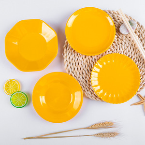 Plato de melamina para aperitivos, forma irregular, color sólido, apto para alimentos, para fiestas y servir comida. - Product Image 3