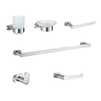 Ensemble de toilette en acier inoxydable 304, 1 — 4 pièces, salle de bains, raccords hygiéniques et accessoires de décoration modernes