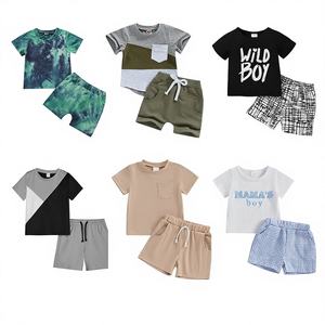 Conjunto de Pijama de Algodón Casual de Manga Corta para Niños, Ropa Deportiva con Dibujos Animados para el Hogar, de 0 a 12 Años - Product Image 1