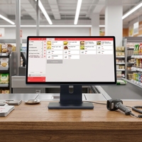 Terminal de Pantalla Táctil Todo en Uno Ultrafino Más Popular de 18.5 Pulgadas, Sistema POS con Windows para Tiendas Minoristas