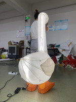 Accessoires de publicité d'oie gonflable réaliste de 5ft pour la décoration ballon d'animaux de ferme de modèle de dessin animé
