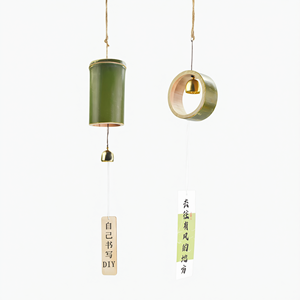 Kit de Campanas de Viento de Bambú Natural para Hacerlo Tú Mismo - Adorno Colgante Hecho a Mano para Decoración de Jardín - Product Image 1