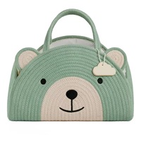 Nouveau ours tissé paniers de rangement coton corde animaux bacs pour pépinière enfants chambre et jouet Organisation bébé douche cadeau jouet panier