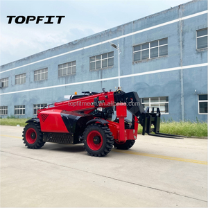 Manipulador Telescópico TOPFIT para Construcción de Puentes y Carreteras, Montacargas Telescópico Diésel con Cucharón de 1.5m de Alta Eficiencia - Product Image 1