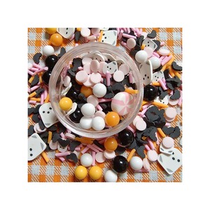 Halloween Theme Mix Polymer Clay Scheiben Acryl Perlen verziert Monster <span class=keywords><strong>Ghost</strong></span> Candy Streu sel für Treibsand machen Schleim füller - Product Image 6