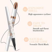Stylo Eyeliner Liquide Marque Blanche Imperméable Longue Tenue Formule 24h Noir Maquillage Très Pigmenté Fini Mat
