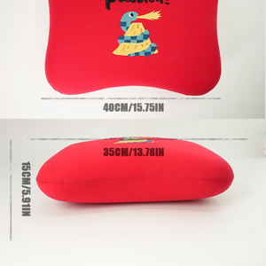 Oem Ultrasoft Bộ nhớ bọt cổ gối cho du lịch màu đỏ rắn thêu xách tay gấp du lịch cổ gối với vai hỗ trợ - Product Image 2