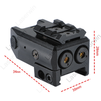 Masterway Hunting - Mire laser double rechargeable par USB en aluminium sous-compacte, point rouge et laser vert, combo 21 mm standard MM-RG 8X