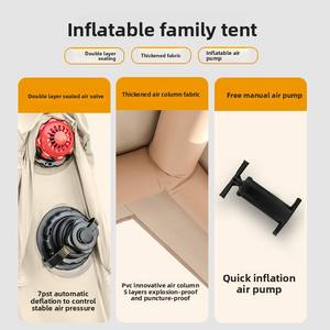 Tienda de Campaña Inflable de Lujo para Exteriores, Portátil, Impermeable, para Verano, para Acampar, Engrosada, Totalmente Automática, sin Montaje, Tipo Cabaña Forestal, sin Capas - Product Image 2