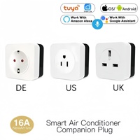 Prise intelligente pour climatiseur SLS Tuya WiFi, 16A 4000W, télécommande IR, compatible Alexa et Google Home, EU/UK/US