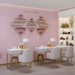 Exhibidor de Esmalte de Uñas de Pared Dorado Comercial para Tienda Zxm, Organizador de Esmalte de Uñas de Metal para Pared - Product Image 5