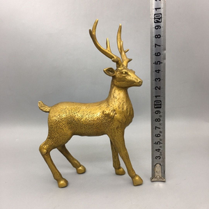 Cobre puro Sika Deer Model All the Way Rich Design Hand-Cast Metal Artwork para Home Living Room Porch u Office - Product Image 5