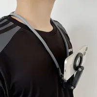 Support magnétique à suspendre autour du cou pour téléphone portable avec fonction trépied, perche à selfie vidéo pour utilisation au lit