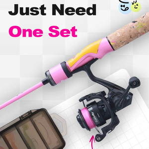Canne à pêche HASIDA Candy Rod Combo avec poignée droite, rose, pour la pêche en eau salée, action moyenne-lourde, pour parents et enfants - Product Image 1