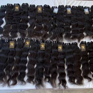 Extensiones de cabello humano liso de la India, pelo de visón virgen de Color Natural - Product Image 2