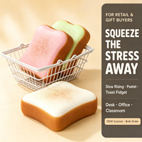Jouet Squishy en forme de pain grillé, collant, à remontée lente, anti-stress, sensoriel, cadeau pour enfants, idéal pour les fêtes, en gros