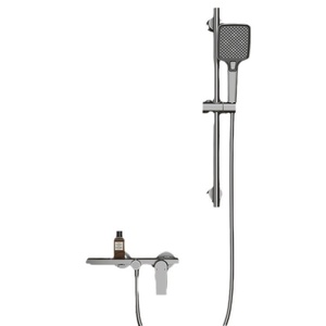 Copper Chrome No-top <b>Spray</b> Mirror Rain Storage Hotel Household Adjustable Simple Shower <b>Set</b> Bathtub 6077 All-Copper Construction - Product Image 2