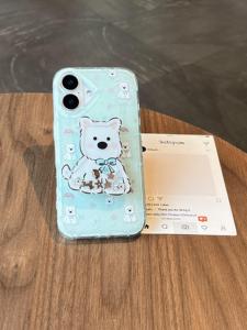 Carcasa acrílica West Highland White Terrier para iPhone, funda para teléfono móvil con diseño de animales y soporte destartalado - Product Image 2