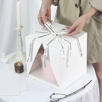 Boîte à gâteau en forme de triangle transparent et inversé, meilleure vente pour mariage d'anniversaire, personnalisée, nouvelle collection