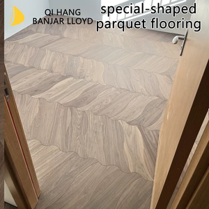 พื้นไม้โอ๊คแท้รูปทรงไม่สม่ำเสมอ พื้นไม้ลายหลายชั้นรูปทรงไม่สม่ำเสมอ - Product Image 6