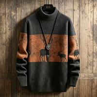 Nouveau pull en coton tricoté tendance 2026 pour homme, ample, respirant, pull-over chaud pour l'automne et l'hiver