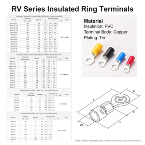 Uốn thiết bị đầu cuối Đồng điện thiết bị đầu cuối với cách điện kết nối điện cách điện Spade thiết bị đầu cuối - Product Image 6