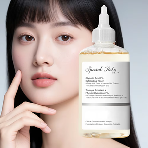 Ácido Glicólico 7% Orgánico Vegano, Ácido Hialurónico, Vitamina C, Iluminador, Antiarrugas, Exfoliante, Hidratante, Cosmético Líquido Facial - Product Image 4