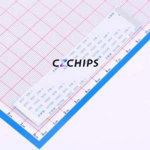 ZX-FFC1.0-T-10048-19P FFC Cable (Flexible Flat Cable) P=1mm Connector 19P 1mm Non-Inverting 10cm - Product Image 1