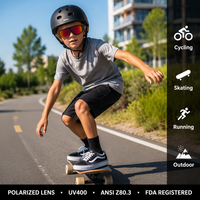 Nouvelles Lunettes de Soleil Sportives d'Extérieur pour Enfants 2026, Monture en Nylon Polarisée, Protection UV, Verres Photochromiques, Personnalisation du Logo