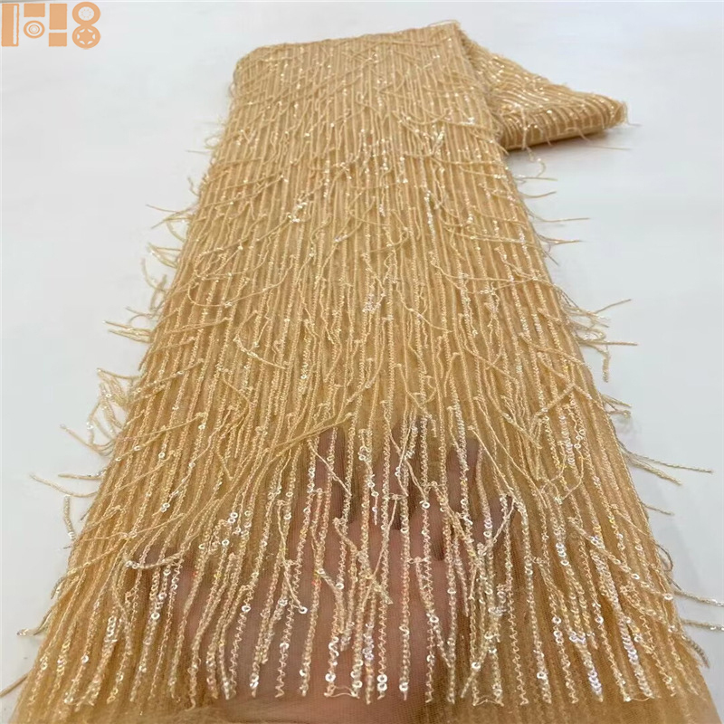 5 Yards Luxury African Sequins Groom