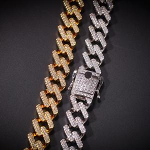 UWIN Hip Hop 14mm CZ Miami Cadena <span class=keywords><strong>de</strong></span> eslabones cubanos Oro Rodio Chapado en oro rosa Diamante Cadena cubana <span class=keywords><strong>para</strong></span> hombres - Product Image 5