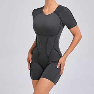 Phụ Nữ Skinny Độ Đàn Hồi Cao Ngắn Bodysuit Yoga Thể Thao Tập Thể Dục Phòng Tập Thể Dục Một Mảnh Áo Liền Quần Một Mảnh Phù Hợp Với Với Một Thiết Kế Rỗng - Product Image 5