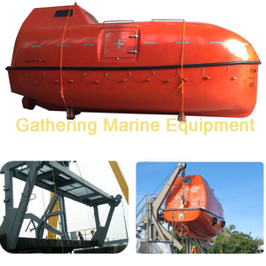 Bateau de sauvetage entièrement fermé en fibre de verre pour navires de marchandises/navires de transport de marchandises, plateformes offshore, capacité de charge de 26 personnes, à flottaison par gravité - Product Image 4